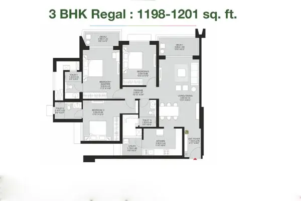 DLF The Bayview 4 BHK Floor Plan
